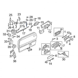 New OEM Genuine Audi, Front Left Door Lock Operating Rod - Part # 4D0837183B