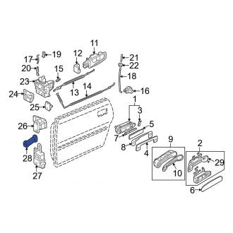 New OEM Genuine Audi, Rear Door Hinge Cap - Part # 4D0959845A