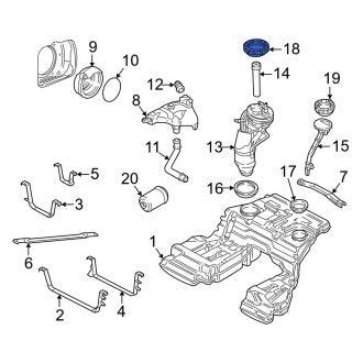 New OEM Genuine Audi, Right Fuel Tank Lock Ring - Part # 4D0201375A