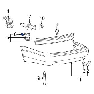 New OEM Genuine Audi, Rear Bumper Impact Bar Nut - Part # 4D0807191