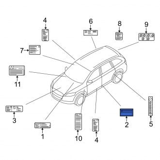 New OEM Genuine Audi, Tire Information Label - Part # 4E0010502DE