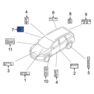 New OEM Genuine Audi, Caution Label - Part # 8K0010520C