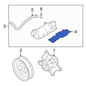 New OEM Genuine Audi, Engine Coolant Thermostat Housing Gasket - Part # 07D121091D