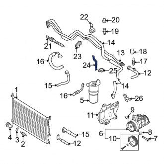 New OEM Genuine Audi, A/C Refrigerant Line Bracket - Part # 4E0260759R