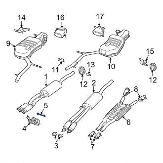 New OEM Genuine Audi, Exhaust System Hanger Bracket - Part # 4E0253267