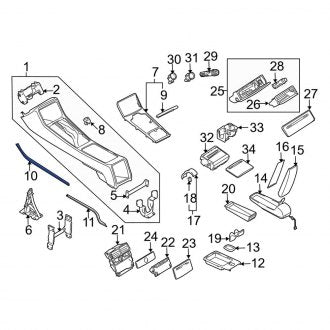 New OEM Genuine Audi, Front Left Console Trim Panel - Part # 4E0863609BK38