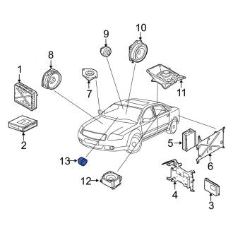 New OEM Genuine Audi, Rear Speaker - Part # 4E0035415