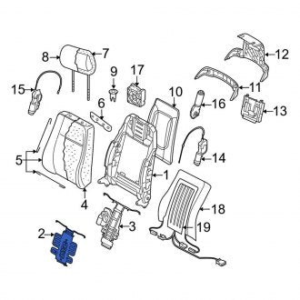 New OEM Genuine Audi, Front Seat Lumbar Support Cushion - Part # 4E0881879A