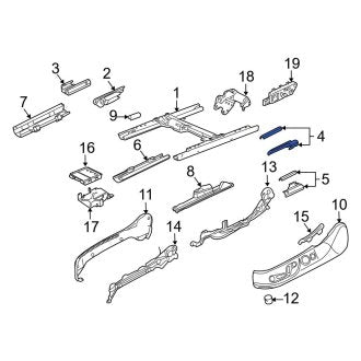 New OEM Genuine Audi, Rear Right Outer Seat Track Cover - Part # 4E0881350B8X5