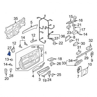 New OEM Genuine Audi, Front Left Door Lock Switch - Part # 4E0962125A5PR