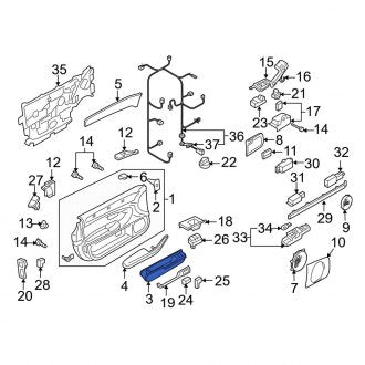 New OEM Genuine Audi, Front Left Door Trim Panel Pocket - Part # 4E0868979AC66