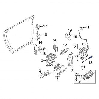 New OEM Genuine Audi, Front Door Latch Cable - Part # 4E0837085A