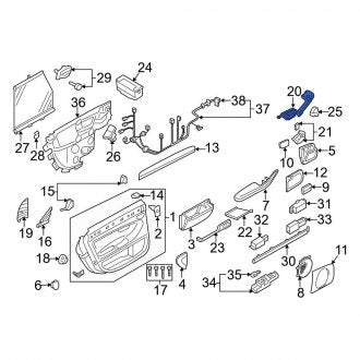 New OEM Genuine Audi, Front Left Forward Door Switch Trim Panel - Part # 4E1867585A7PE