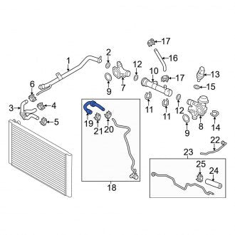 New OEM Genuine Audi, Engine Coolant Overflow Hose - Part # 4H0121107H