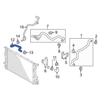 New OEM Genuine Audi, Upper Radiator Coolant Hose - Part # 4H0121101F