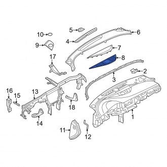 New OEM Genuine Audi, Upper Dashboard Air Vent - Part # 4H1819923ADM3