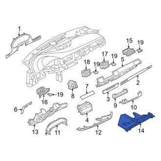 New OEM Genuine Audi, Lower Instrument Panel Knee Bolster - Part # 4H1857717A