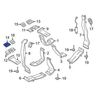 New OEM Genuine Audi, Rear Right Outer Dashboard Air Vent - Part # 4H0819168ADS5