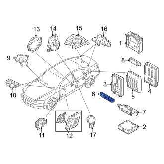 New OEM Genuine Audi, Lower Radio Amplifier Bracket - Part # 4H0035545