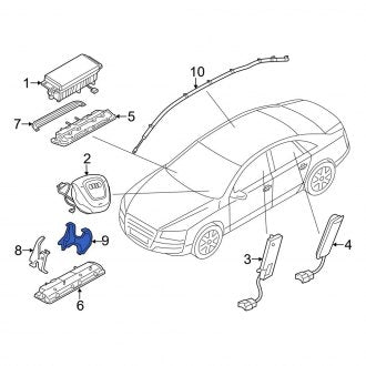 New OEM Genuine Audi, Left Inner Instrument Panel Air Bag Bracket - Part # 4H1880482A