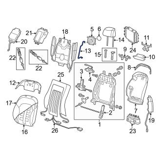 New OEM Genuine Audi, Front Left Inner Seat Wire - Part # 4H0881882