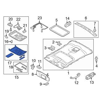 New OEM Genuine Audi, Roof Bezel - Part # 4H0998133A6PS