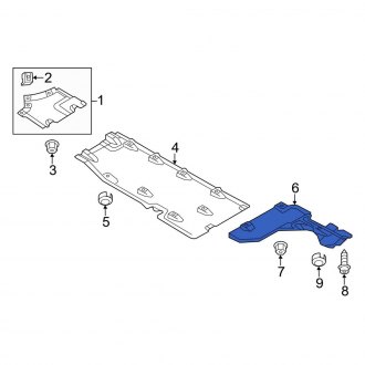 New OEM Genuine Audi, Rear Left Floor Pan Splash Shield - Part # 4H4825213E