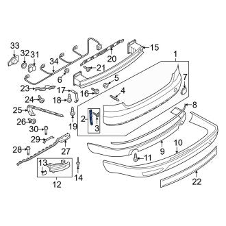 New OEM Genuine Audi, Left Bumper Cover Bracket - Part # 4H0807319