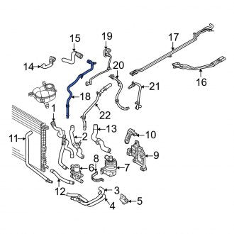 New OEM Genuine Audi, Front Engine Coolant Pipe - Part # 4N0145982A