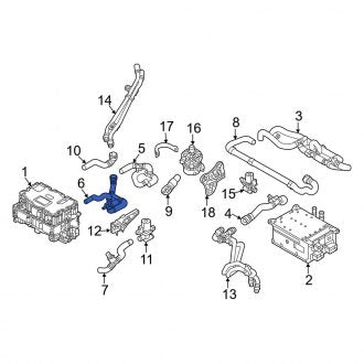 New OEM Genuine Audi, Drive Motor Battery Pack Coolant Hose - Part # 4N0145947D