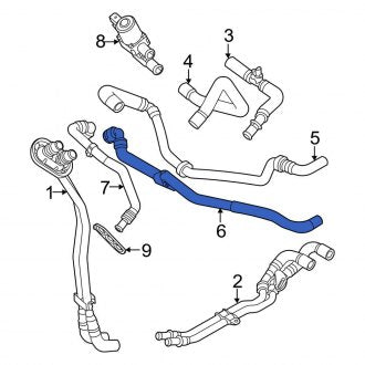 New OEM Genuine Audi, HVAC Heater Hose - Part # 4N1819314K