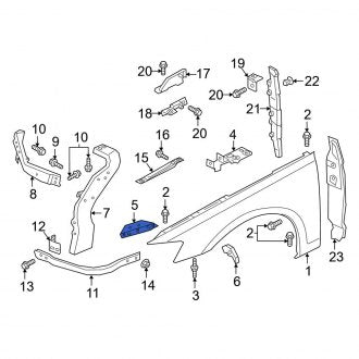 New OEM Genuine Audi, Left Upper Fender Bracket - Part # 4N0821151B