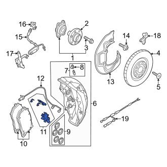 New OEM Genuine Audi, Front Disc Brake Anti-Rattle Clip - Part # 971698231A