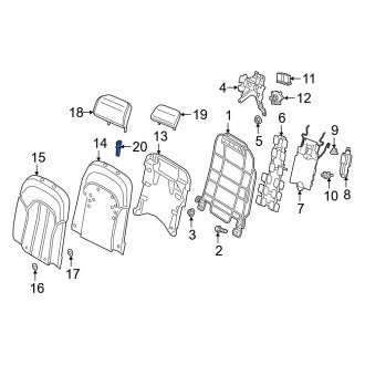 New OEM Genuine Audi, Rear Headrest Guide - Part # 4N0886920A2MI