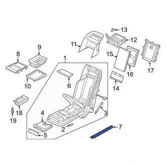 New OEM Genuine Audi, Rear Left Seat Trim Panel - Part # 4N0886721BFS1