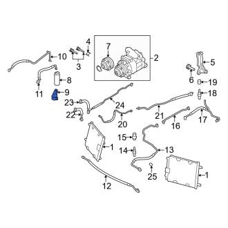 New OEM Genuine Audi, A/C Receiver Drier Bracket - Part # 420260197A