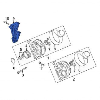 New OEM Genuine Audi, Alternator Bracket - Part # 07L903805AB