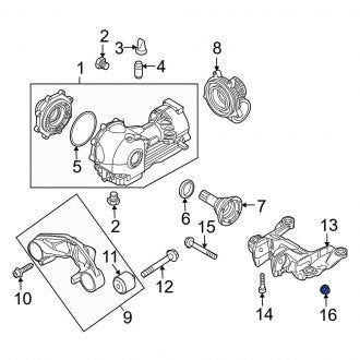 New OEM Genuine Audi, Bumper Impact Bar Nut - Part # WHT002005