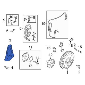 New OEM Genuine Audi, Rear Right Brake Dust Shield - Part # 420615612A