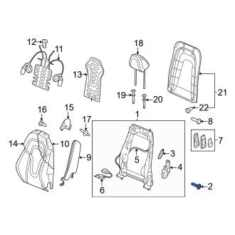 New OEM Genuine Audi, Seat Hinge Pin - Part # 8E0881954