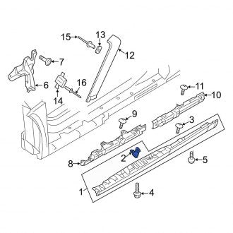 New OEM Genuine Audi, Instrument Panel Trim Panel Clip - Part # 5N0867190