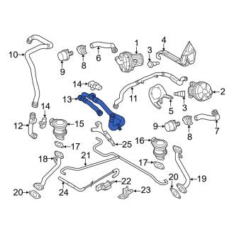 New OEM Genuine Audi, Left Secondary Air Injection Pump Hose - Part # 427131605J