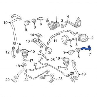 New OEM Genuine Audi, Left Secondary Air Injection Pump Hose - Part # 079131605AR