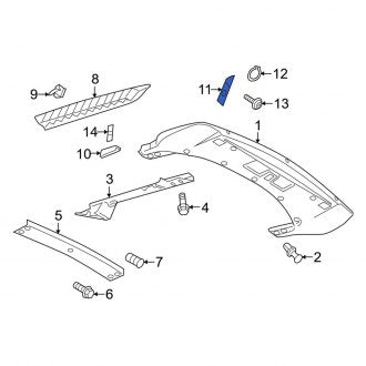 New OEM Genuine Audi, Rear Hood Scoop Bracket - Part # 420827811