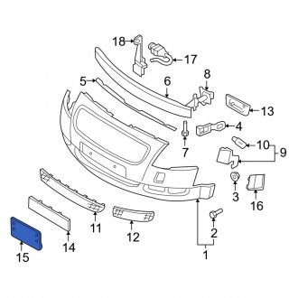 New OEM Genuine Audi, License Plate Bracket - Part # 8N0807285B3FZ