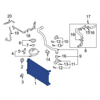 New OEM Genuine Audi, Radiator - Part # 1J0121253AD