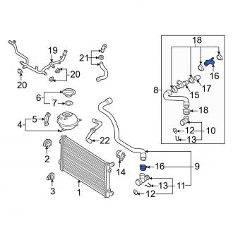 New OEM Genuine Audi, Engine Coolant Pipe - Part # 06A121065AK