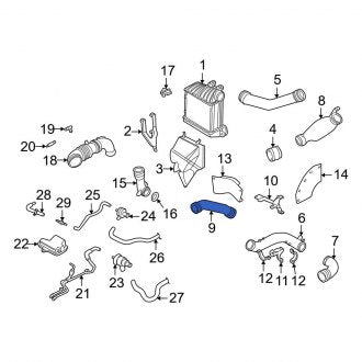 New OEM Genuine Audi, Intercooler Pipe - Part # 06A145790