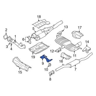 New OEM Genuine Audi, Exhaust Muffler Bracket - Part # 8N0253461C