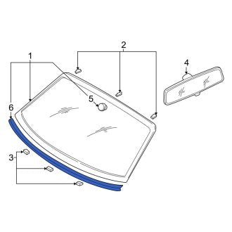 New OEM Genuine Audi, Front Lower Windshield Molding - Part # 8N0853306